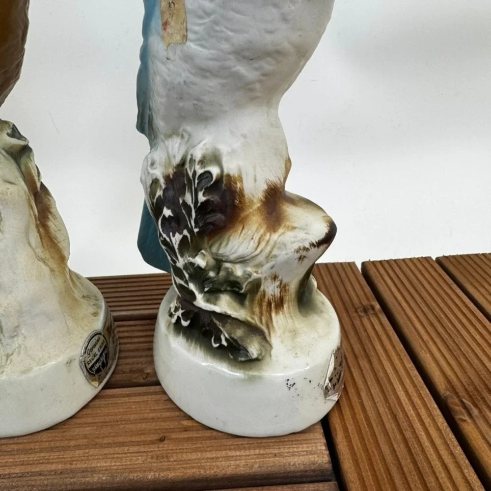 Vtg Jim Beam Set of 3 Ceramic Bird Decanter Bottles Bourbon Whiskey Collectible